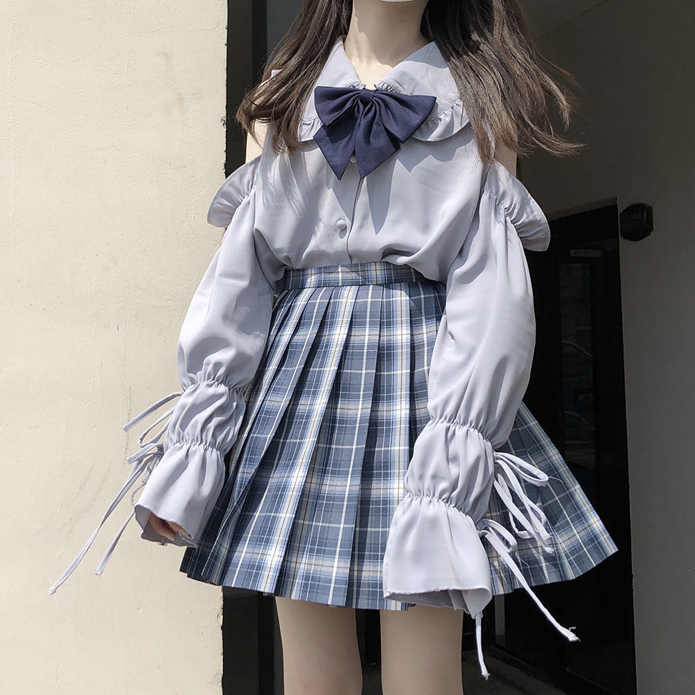 Chiffon pleated plaid on sale skirt