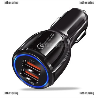 Inthespring✲❥ พอร์ตชาร์จ Usb Qc3.0 3.0 แบบคู่ ชาร์จเร็ว สําหรับโทรศัพท์มือถือ Gps