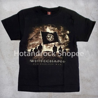 เสื้อยืดผ้าฝ้ายพรีเมี่ยม เสื้อวงสีดำ Whitechapel TDM 1607 Hotandrock