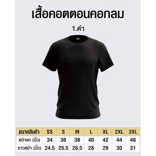 เสื้อยืดคอกลม COLLON  ผ้า 32 ไม่หด ไม่ย้วย เนื้อผ้านิ่ม เบาสวมใส่สะบาย