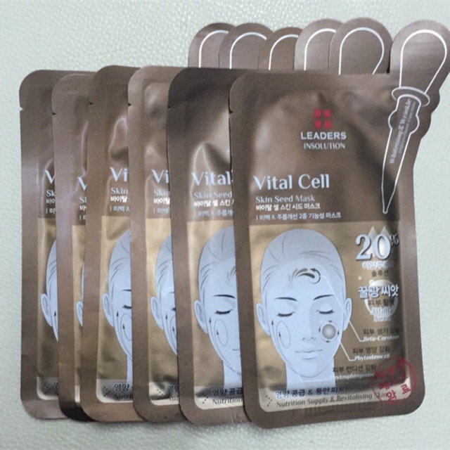 Leader clinic #seed mask vital cell แพ็ค6แผ่น