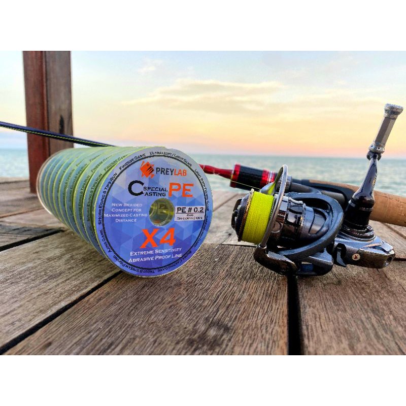 🎣 สาย PE X4 PREYLAB Special Casting | สายตกปลา UL – Eging – ชะโด – ตกบึก | นุ่มลื่น ทน น้ำเค็มได้