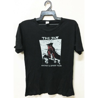 [100% Cotton] เสื้อยืดลําลอง แขนสั้น พิมพ์ลาย VINTAGE 1981 THE JAM FUNERAL PYRE PUNK ROCK CONCERT TOUR MOD PAUL WELLER เ