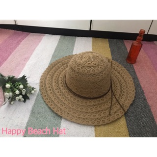 หมวกปีก Happy Beach Hat สีน้ำตาล