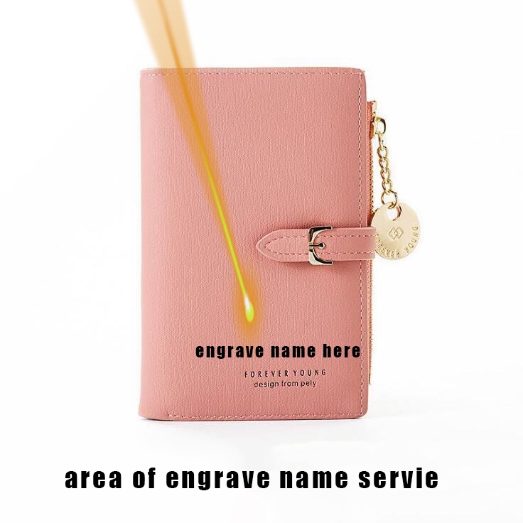 6สีสีชมพูสีเหลืองสีดําสั้นผู้หญิงกระเป๋าสตางค์กระเป๋าเหรียญกระเป๋าหลายบัตรสล็อตสายรัดข้อมือกระเป๋าสตางค์ปรับแต่งชื่อของคุณส่วนบุคคลสําหรับภรรยาของเธอวันวั - รูปที่ 7