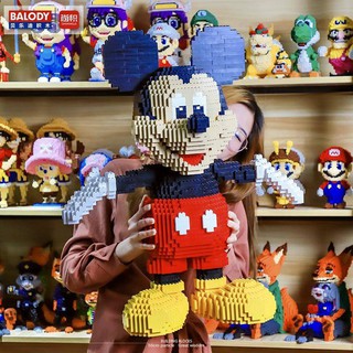 bearbrick*เลโก้* อนุภาคเล็กๆเข้ากันได้กับ LEGO Building Blocks Mario Super GIANT Mickey Mouse ขนาดเล็กเพชรประกอบอนุภาคขน