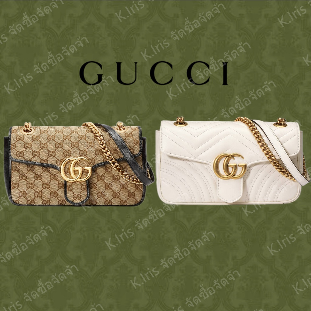 Gucci new authentic GG Marmont series small quilted shoulder bag/chain bag/crossbody bag