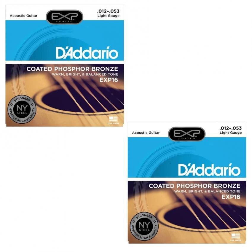 D'ADDARIO สายกีต้าร์โปร่งแบบเคลือบ PH Bronze 12-53 EXP-16 2 set ราคาพิเศษ ซื้อ 1 ชิ้น ฟรี 1 ชิ้น มูล