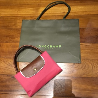 Longchamp หูสั้น สีชมพูน่ารัก รุ่น Le Pliage size M ของใหม่พร้อมถุงออกจากช็อปเลยจ้า
