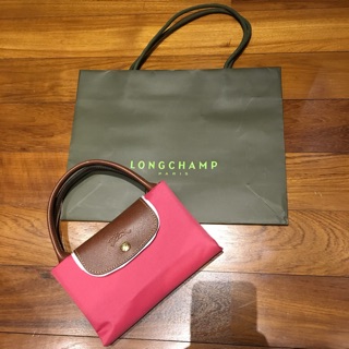 Longchamp หูสั้น สีชมพูน่ารัก รุ่น Le Pliage size M ของใหม่พร้อมถุงออกจากช็อปเลยจ้า