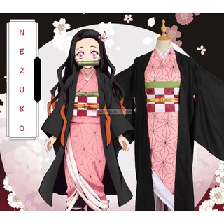 (พร้อมส่ง) Set Cosplay Nezuko Kamado (ครบชุด)