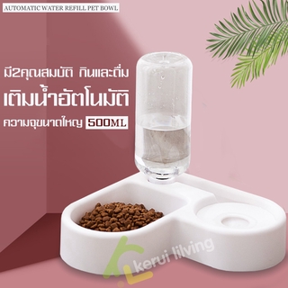 Harmcat ชามข้าวหมา ชามอาหารสุนัข ชามใส่อาหารหมา Dog food bowl ชามอาหารสัตว์เลี้ยง มีขอบป้องกันการหกหล่นนอกชาม