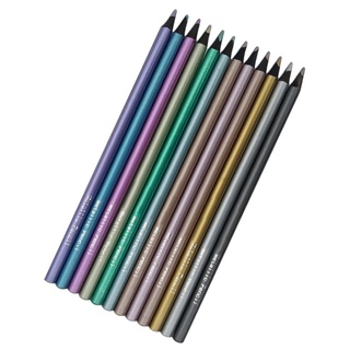 12x Professional Drawing Metallic Colored Pencil Tool Painting Art for Kids