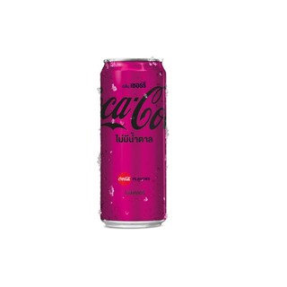 โค้ก น้ำอัดลม สูตรไม่มีน้ำตาล กลิ่นเชอร์รี 325 มล. Coke Soft Drink Zero Sugar Cherry 325ml