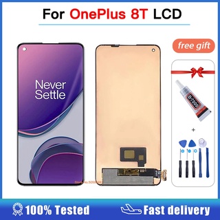 หน้าจอสัมผัส lcd 6.55 นิ้ว 100% สําหรับ OnePlus 8T 1+8T KB2001 KB2000 KB2003 KB2005 +2