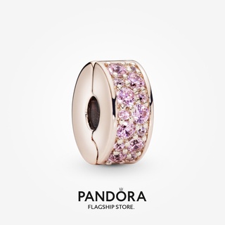 Pandora จี้ดอกกุหลาบสีชมพู สําหรับของขวัญวันเกิดผู้หญิง p825