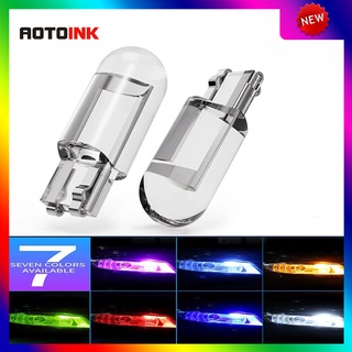 Aotoink หลอดไฟ LED COB T10 W5W WY5W 168 501 2825 สําหรับติดป้ายทะเบียนรถยนต์ 1 ชิ้น