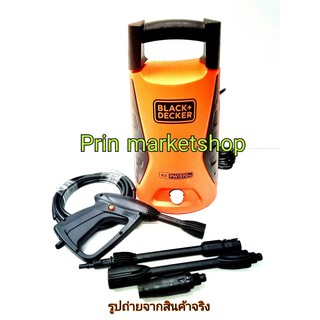 Black+Decker เครื่องฉีดน้ำแรงดันสูง 100 บาร์ รุ่น PW1370TD