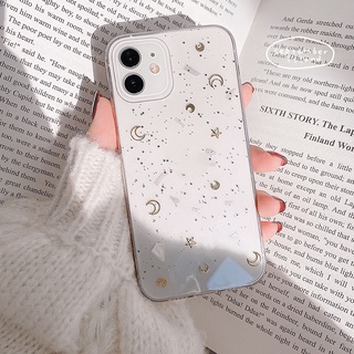 🌈Ready Stock 🏆 Compatible For iPhone 13 12 11 Pro Max Mini Se 2020 X Xr Xs Max 7 8 6 6 S Plus Glitter Star Moon Clear Phone Case Clear Soft Bling Protective Cover