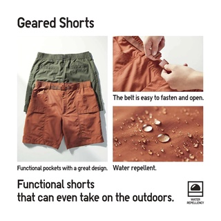 UNIQLO MEN กางเกงขาสั้นผู้ชาย ผ้าไนลอน / UNIQLO MEN Nylon Geared Shorts