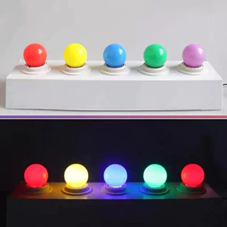 หลอดปิงปอง LED 3W ขั้วE27 มีให้เลือก 5สี สีแดง / สีเขียว /สีน้ำเงิน / สีเหลือง / สีวอร์มไวท์