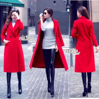 Long red coat