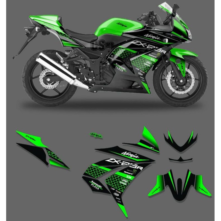 KAWASAKI สติกเกอร์แถบรูปลอก คาวาซากิ นินจา 250 คาร์บูเรเตอร์ - กึ่งเต็มนินจาคาร์บูเรเตอร์รายการสติกเกอร์
