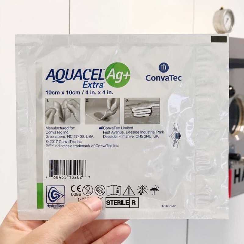 Aquacel Ag plus extra ขนาด 10x10cm/แผ่นดูดซับแผล