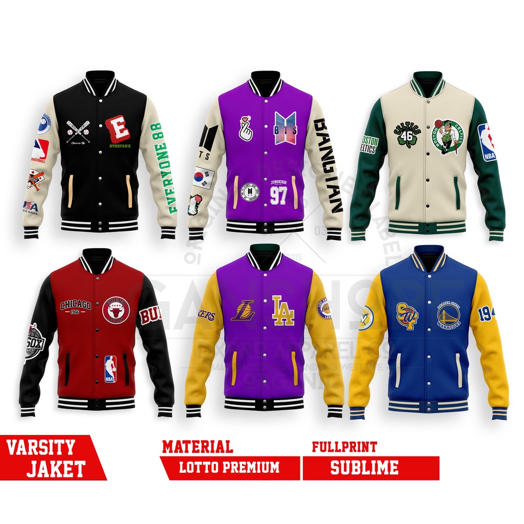 NEW BOMBER JACKET Varsity ทุกคน MLB & NBA Baseball Jacket BTS KOREA ALL IN
