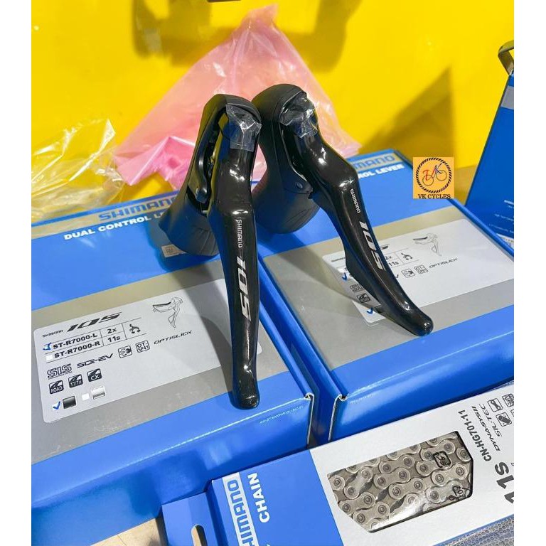 - Shimano 105 Shifter ST-R7000 R7000 Road Shifter Double 2x11-Speed STI Levers