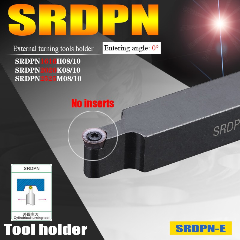 ที่จับเครื่องมือกลึงกลึง CNC เครื่องมือกลึงภายนอก SRDPN16H08 SRDPN2020K10 SRDPN2525M10 ไม่มีแทรกรวม