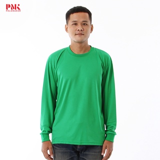 เสื้อยืดคนงานแขนยาว สีเขียว 02LPI32  -  PMK Polomaker