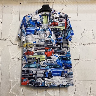 เสื้อฮาวายลายรถ BMW hawaii ไซส์ m l xl 2xl 3xl 4xl ผ้าไหมซาตินอิตาลี่💯% ผ้านิ่มสวมใส่สบายไม่ร้อน ใส่ได้ทั้งชายและหญิง