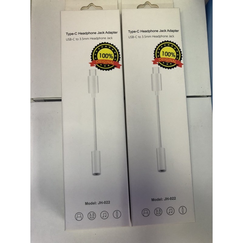 JH-022 Type-C Headphone Jack Adapter USB-C To 3.5 mm แจ็คเชื่อมต่อหูฟังสำหรับ  Android