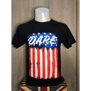 เสื้อยืดมือสองสกรีน DARE สวยมาก