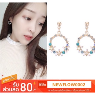 S925 jewelry ins แฟชั่นต่างหู  คุณภาพดี⭕️⭕️🌺🌺 สวยเก๋ สไตล์เกาหลี เรียบง่าย