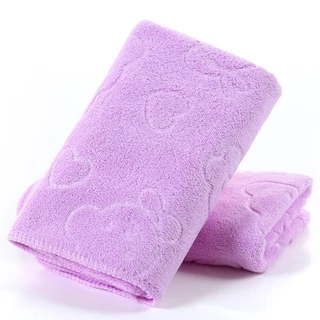 MJQ-01【ขนาด 35x75 ซม】ผ้าขนหนู ปั๊มลาย ผ้านาโน สำหรับเช็ดผม ไมโครไฟเบอร์ อเนกประสงค์
