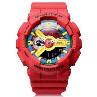 Ga-110 นาฬิกาข้อมือสปอร์ต สีแดง สีเหลือง สําหรับผู้ชาย