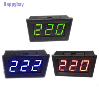 (❤Happybay❤) เครื่องวัดแรงดันไฟฟ้าดิจิทัล AC 70-500V หน้าจอ LED 2 สาย