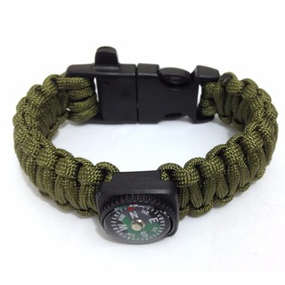 TravelGear สายรัดข้อมือ PARACORD 5 in 1 สีเขียว(Green)
