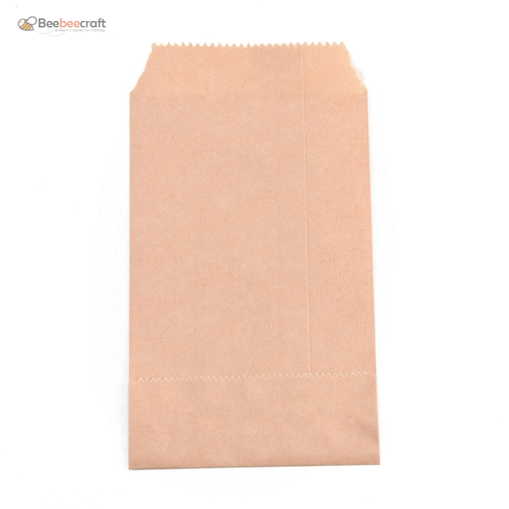 Beebeecraft 100pcs Environmental Kraft Paper Bags No Handles Storage