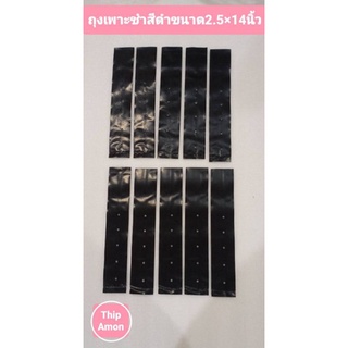 ถุงเพาะชำสีดำขนาด 2.5×14 จำนวน 10 ใบ