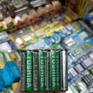 ถ่าน Toshiba Size AA  1.5V จำนวน 4ก้อน Super  Heavy Duty  ของใหม่ ของแท้