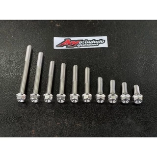 น็อตเลสเบอร์14(M10) 10x25-10x110 สแตนเลสแท้ หัวเหลี่ยมกลึงมือ งานเฮงสกรู(ราคาต่อ1ตัว)