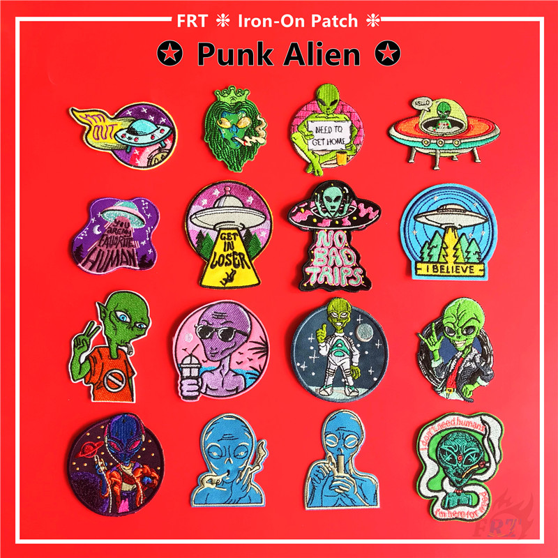 Punk Alien - I Don ' T Need Humans - On แผ่นแพทช์สําหรับเย็บปักตกแต่งเสื้อผ้า 1 ชิ้น
