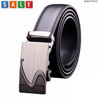 Fin 1 เข็มขัด เข็มขัดผู้ชาย Man Automatic Buckle Belt 1890 - สีดำ