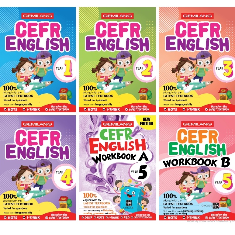 GEMILANG 嘉阳Gemilang CEFR ภาษาอังกฤษปี 1 - 5 SJKC & SK + English Plus Workbook ปี 5
