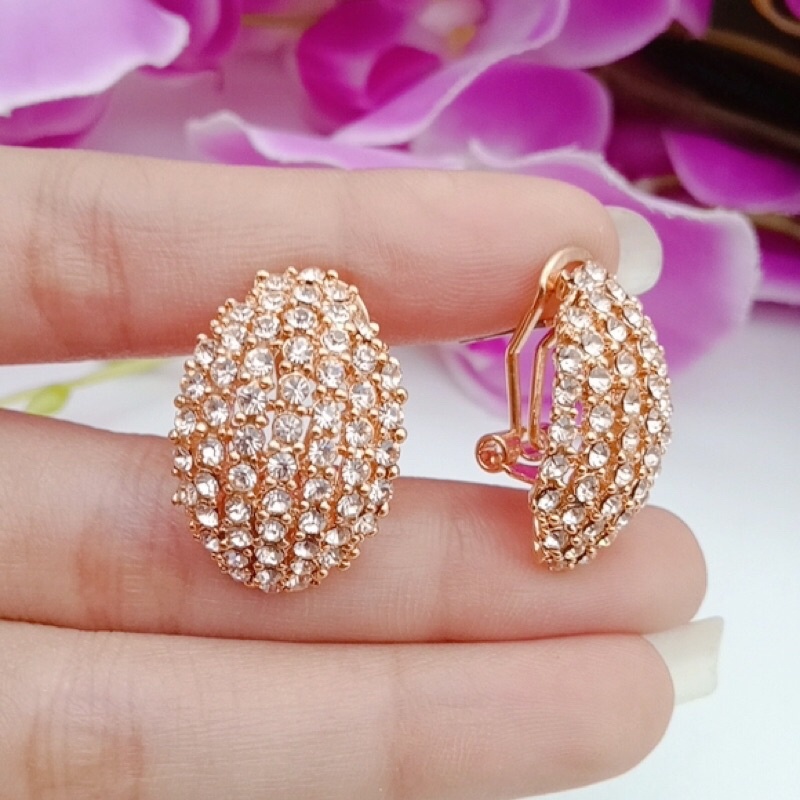 Xuping jewelry ต่างหูผู้หญิง ดาวชุบทอง+