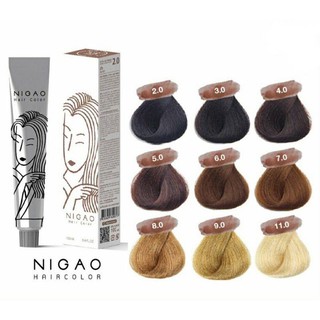 💥สีนิกาโอะ โทนสีธรรมชาติ 💥Nigao Hair Color 100 ml