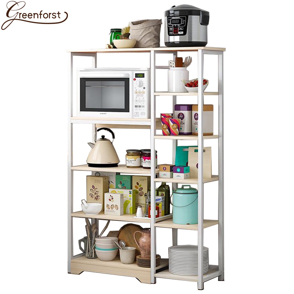 Greenforst ชั้นวางของในห้องครัว ชั้นวางอเนกประสงค์ ประหยัดพื้นที่ รุ่น 2106